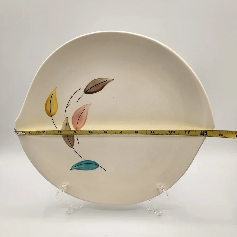 Rare Vintage Stetson MCM Hand Painted STT111 Design Round Chop Plate/Platter USA
